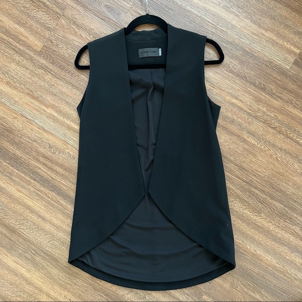 Blaque Label Knit Sculpted Open Front Vest